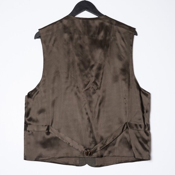 Vtg Chaps Ralph Lauren Mens 44R 3 Piece Houndstooth Wool Suit 36x30 Pants Vest - Picture 9 of 11